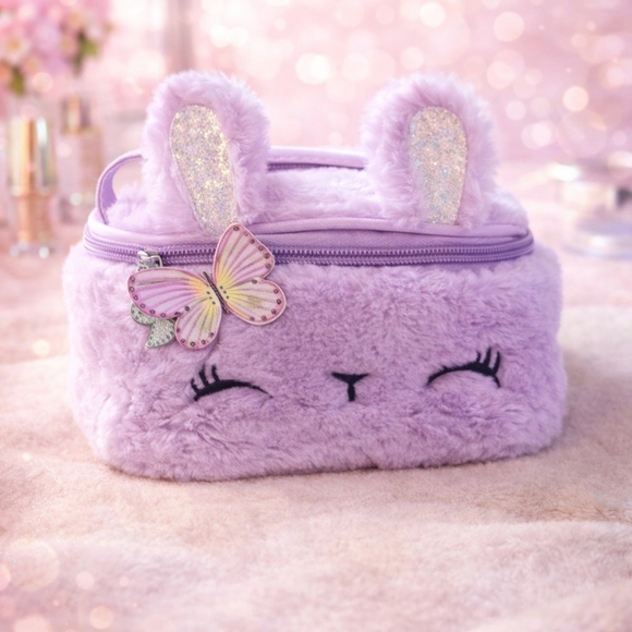 Claire's Purple Bunny Plush Bag - Picture 3 of 3